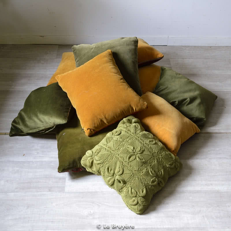 coussins verts